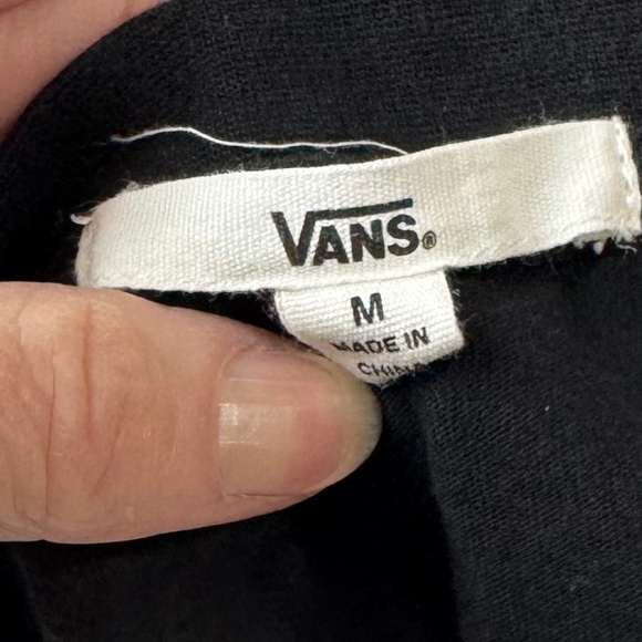 Vans Off the Wall long-sleeved black t-shirt size Medium - Picture 5 of 5